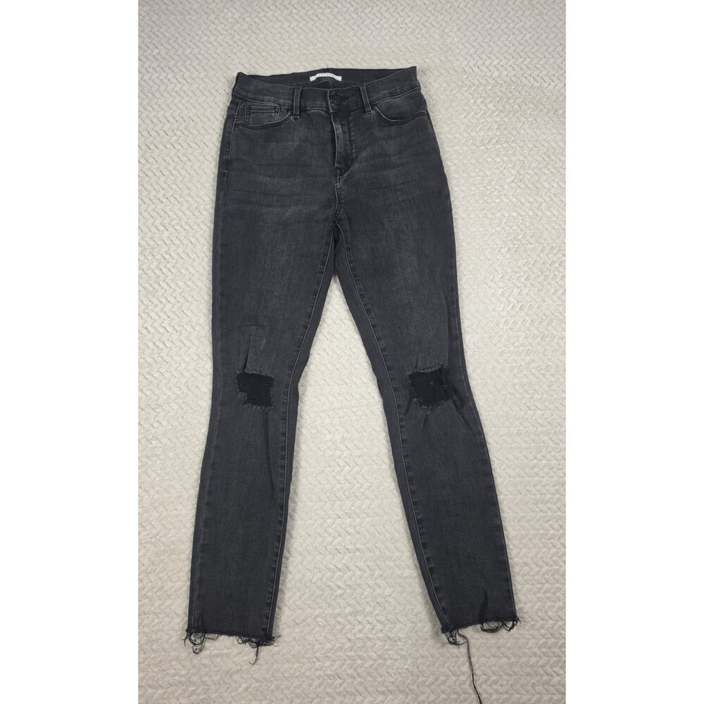 PacSun High Rise Jegging Jeans Women’s Size 25 Gray Distressed Raw Hem Skinny